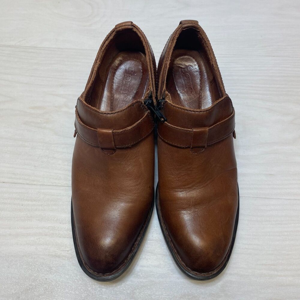 Born Timmons‎ Ankle Boots Women’s Size 8.5M Brown Leather Block Heel Comfort - Picture 6 of 10